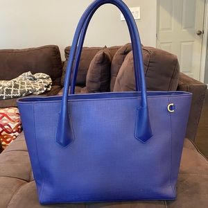 Dagne Dover Blue Signature Tote